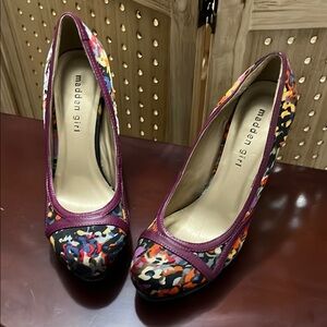 Madden Girl Purple Heels with Confetti Pattern